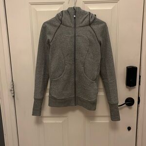 Lululemon gray full zip scuba sweatshirt